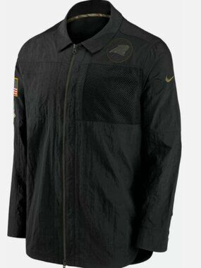 Nike Men's Salute to Service Carolina Panthers Black Windbreaker Jacket
